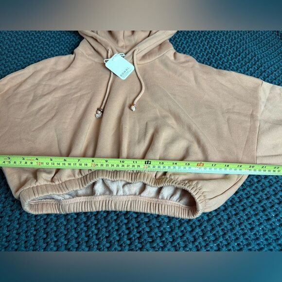 NWT DONNI. Cropped Hoodie - Brown - XS - Picture 3 of 7